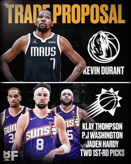 和歐文濃眉組三巨？美媒：獨(dú)行俠可用克萊+PJ+哈迪+倆首輪去換KD